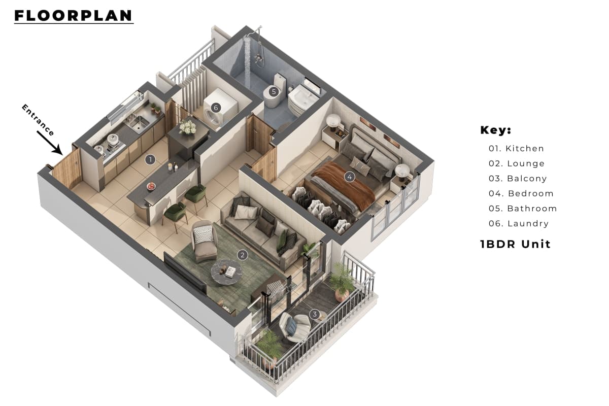 1 Bedroom Apartment