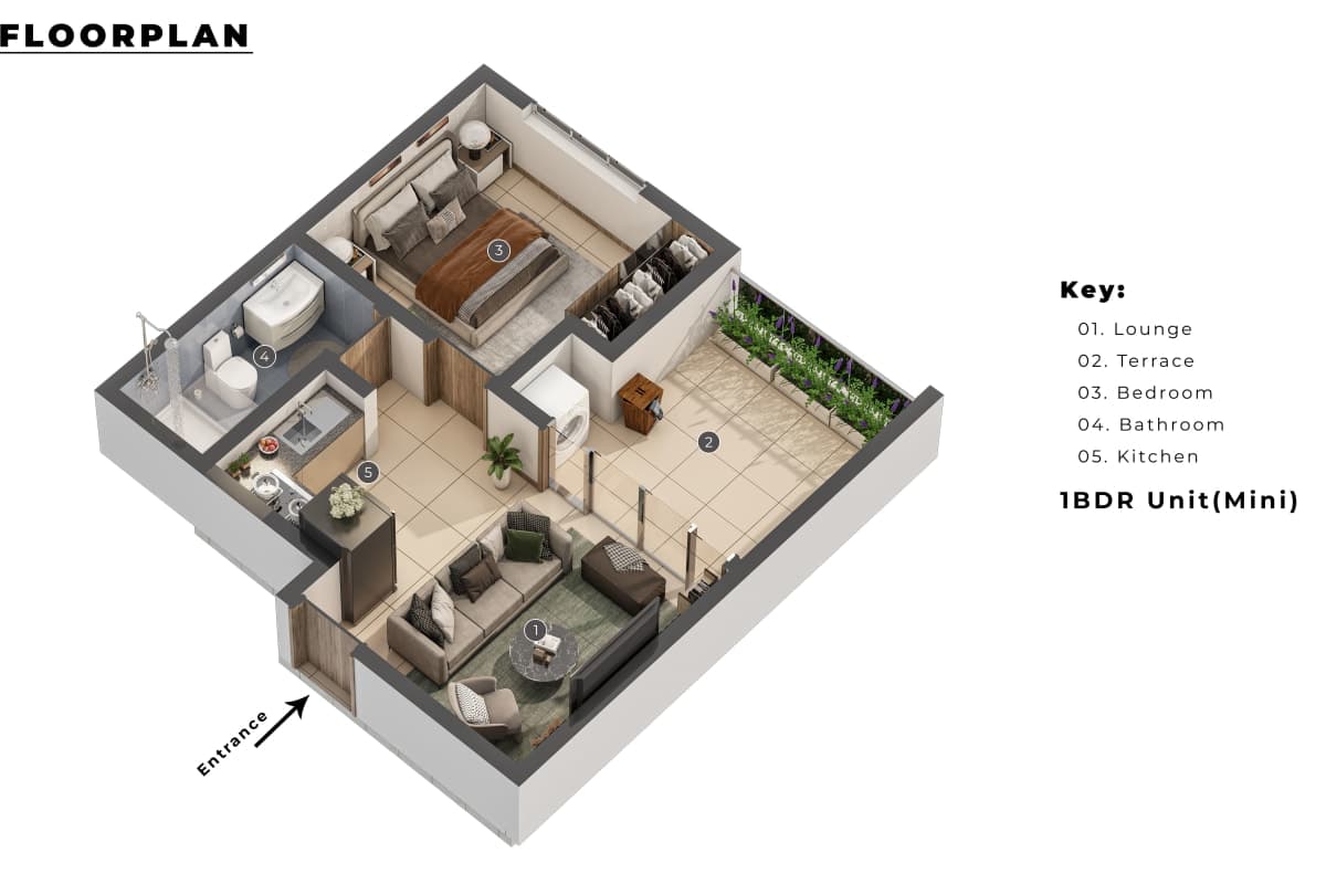 1 Bedroom Penthouse