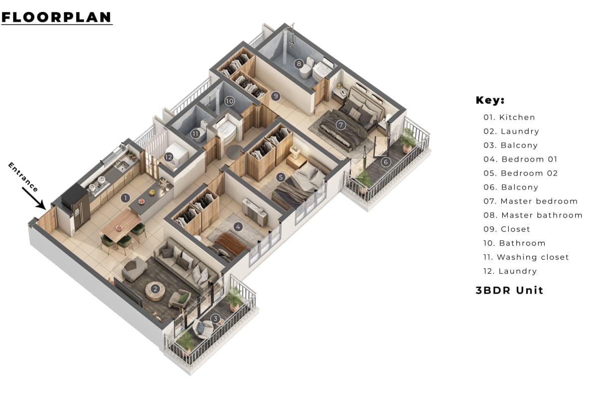 3 Bedroom Apartment